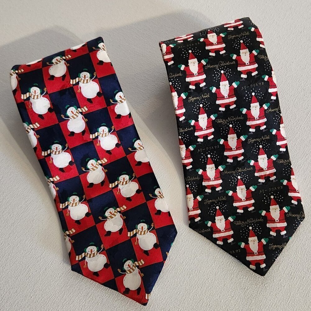 Two Hoilday Men's Ties for One Price